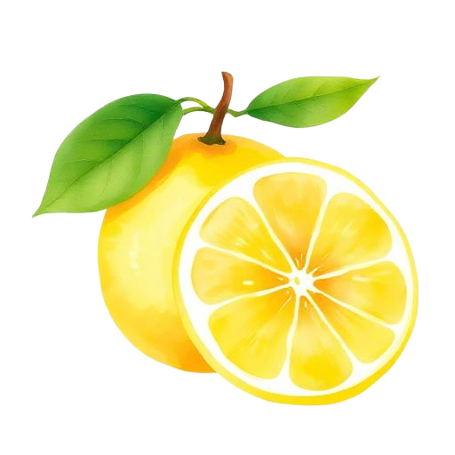 Citrom akvarell illusztráció